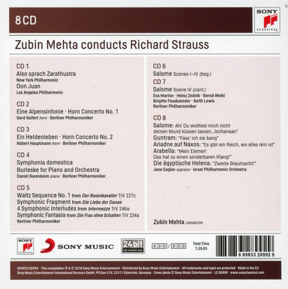 ZUBIN MEHTA CONDUCTS RICHARD STRAUSS (8 CDS)