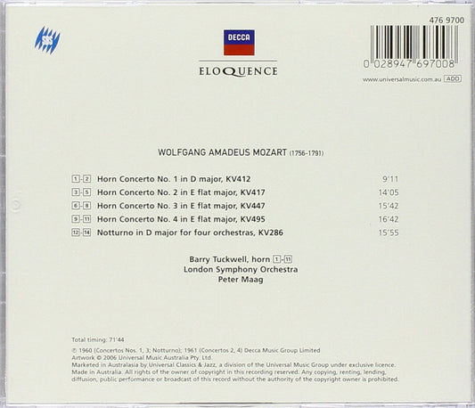 MOZART: Horn Concertos - Tuckwell, Maag, London Symphony