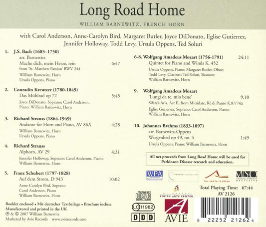 Long Road Home: William Barnewitz, Ursula Oppens, Joyce diDonato and more