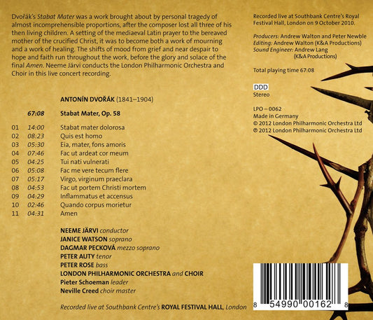DVORAK: Stabat Mater - Watson/Auty/Rose/LPO