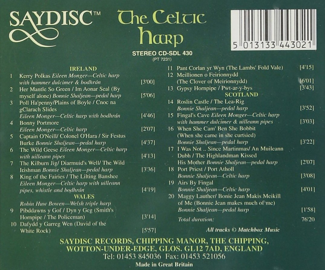 The Celtic Harp - Traditional Airs and Dances from Ireland, Scotland & Wales