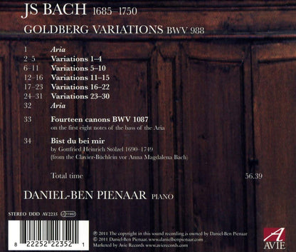 BACH: Goldberg Variations; 14 Canons, BWV 1087 - Daniel-Ben Pienaar