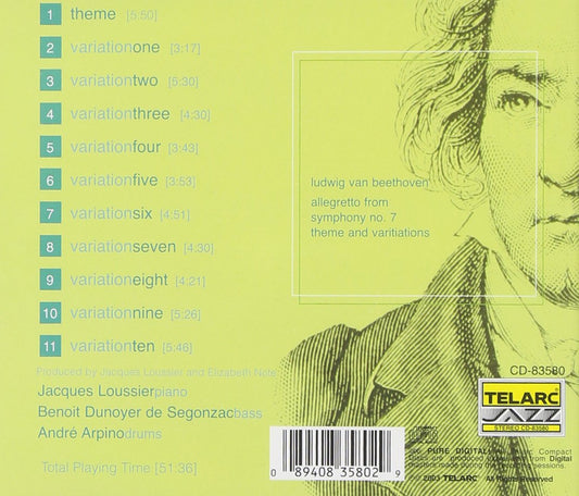 BEETHOVEN: ALLEGRETTO FROM SYMPHONY NO. 7 (Theme and Variations) - Jacques Loussier Trio