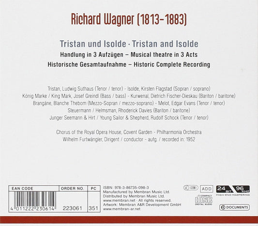 WAGNER: TRISTAN UND ISOLDE - FURTWANGLER (4 CDS)