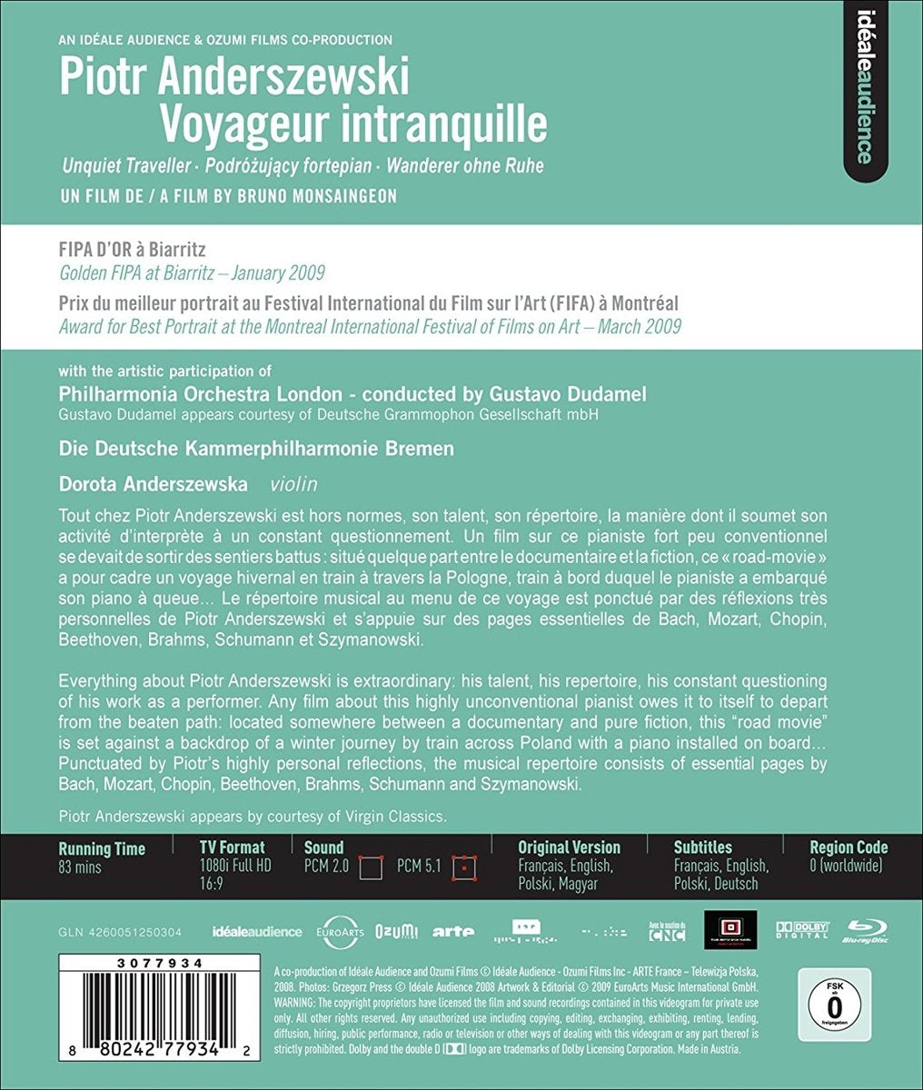 Piotr Anderszewski: Unquiet Traveller - A Film by Bruno Monsaingeon (Blu-Ray or DVD)