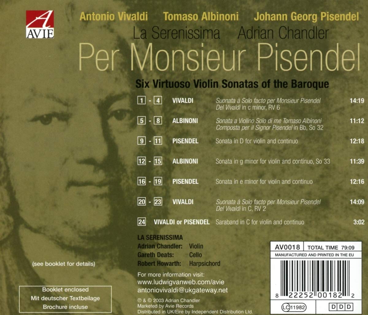 Per Monsieur Pisendel: Six Virtuoso Violin Sonatas of the Baroque - La Serenissima