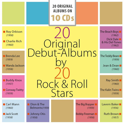 20 Original Debut Albums by 20 Rock'n'Roll Stars (10 CDs)