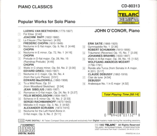 PIANO CLASSICS: Popular Works for Solo Piano - John O'Conor