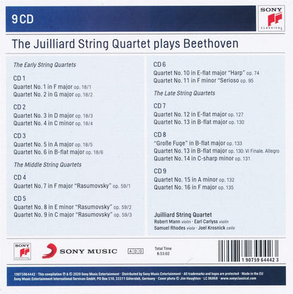 JUILLIARD STRING QUARTET PLAYS BEETHOVEN (9 CDs)