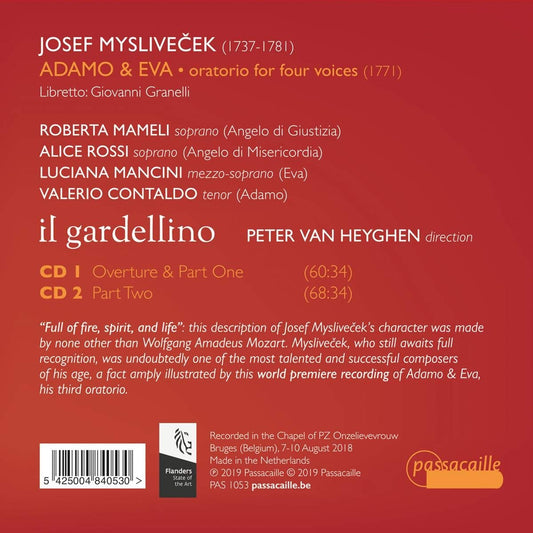 Myslivecek: Adamo en Eva (Oratorio in 4 Voices) - Il Gardellino