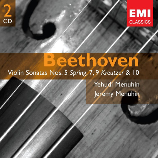 BEETHOVEN: VIOLIN SONATAS - YEHUDI AND JEREMY MENUHIN (2 CDS)