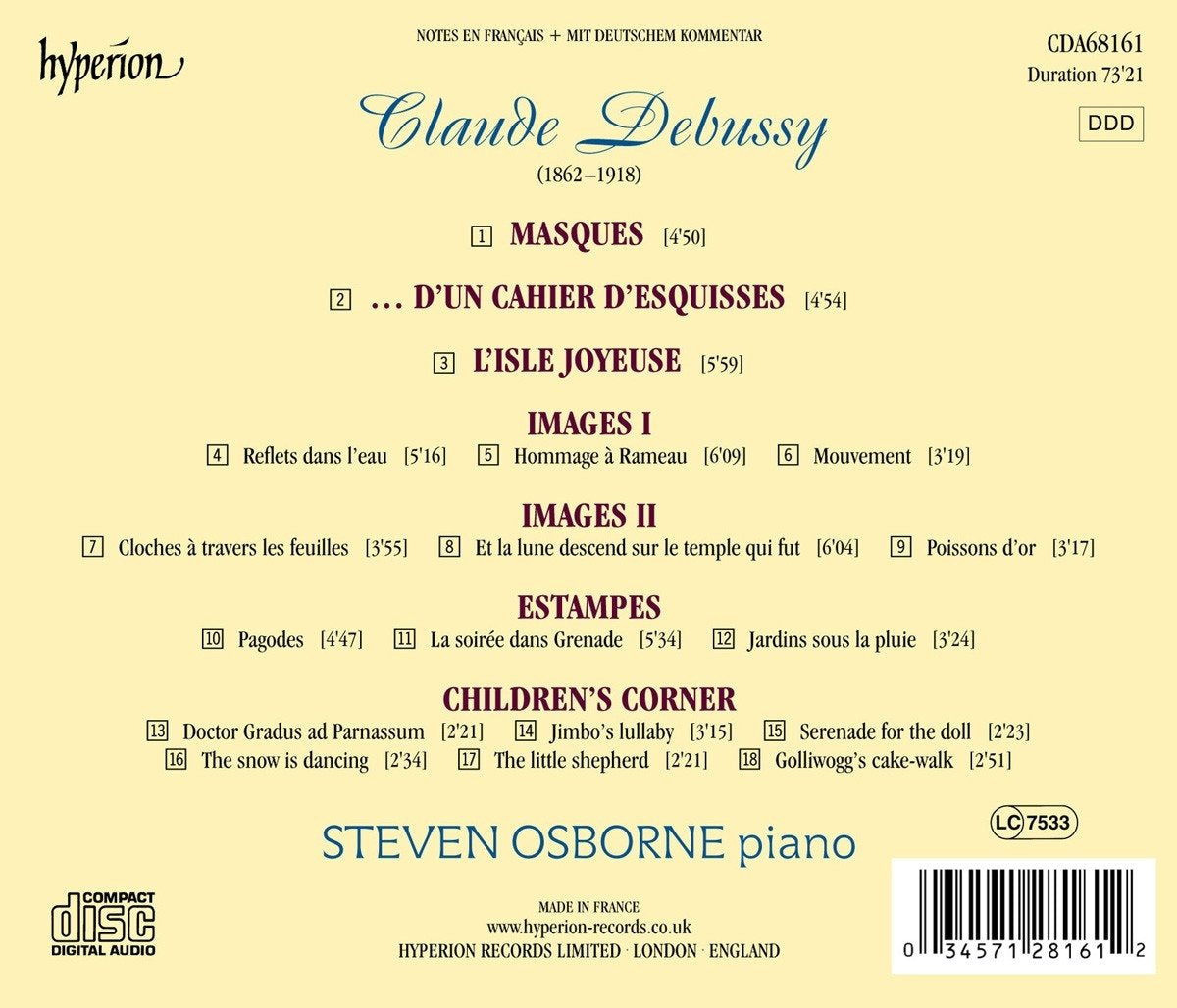 Debussy: Piano Music - Steven Osborne