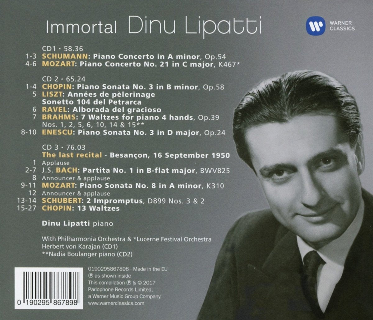 IMMORTAL DINU LIPATTI (3 CDS)