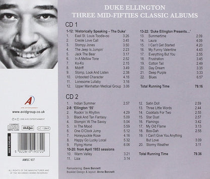 DUKE ELLINGTON: THREE CLASSIC ALBUMS & MORE (HISTORICALLY SPEAKING - THE DUKE/DUKE ELLINGTON PRESENTS/ELLINGTON 55) (2 CD)