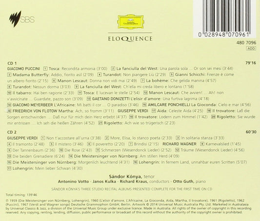 ART OF SANDOR KONYA (2 CDS)