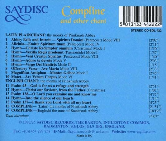 Compline and Other Chant: Monks of Prinknash Abbey, Nuns of Stanbrook Abbey
