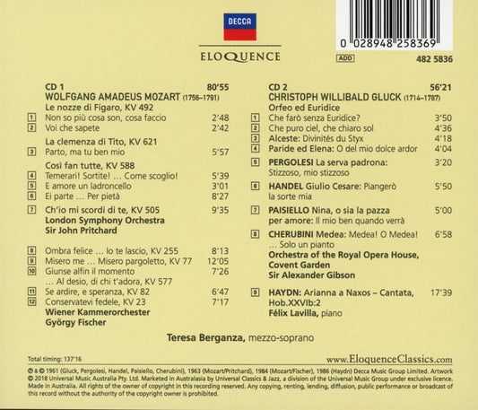 EIGHTEENTH CENTURY PORTRAITS - THERESA BERGANZA (2 CDS)