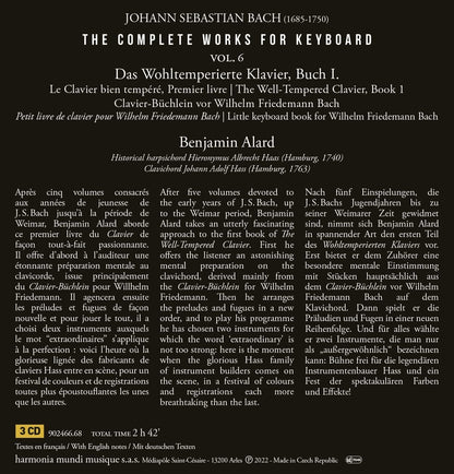 Bach: Complete Works for Keyboard, Vol. 6 (The Well-Tempered Clavier) - Benjamin Allard (3 CDs)