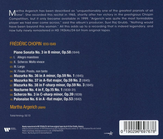 CHOPIN: The Legendary 1959 Recording - Martha Argerich
