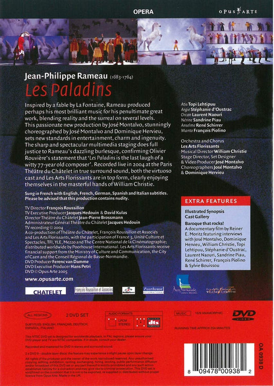 RAMEAU: Les Paladins - Les Arts Florissants, William Christie (2 DVDs)