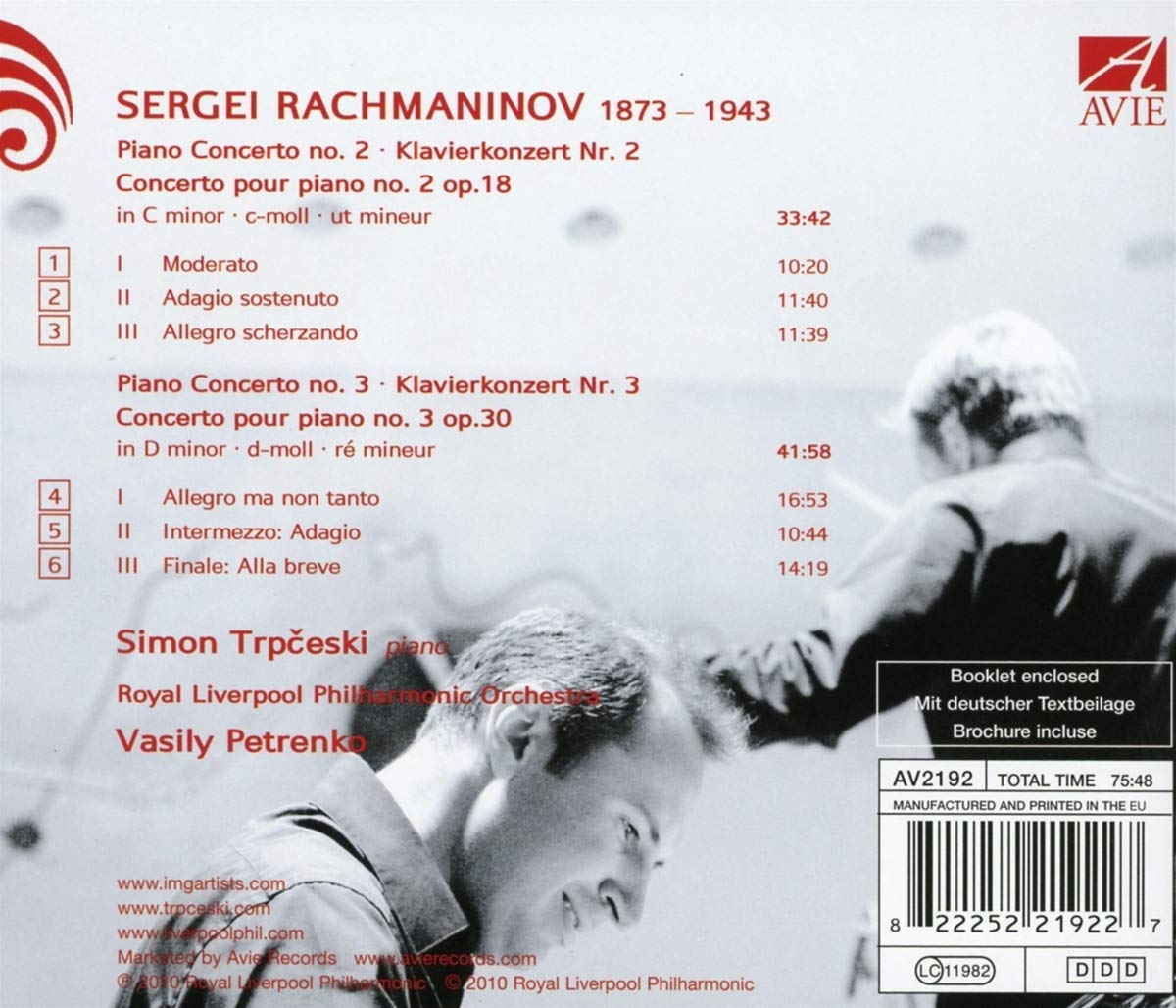 RACHMANINOV: Piano Concertos Nos. 2 & 3: Simon Trpceski, Vasily Petrenko, Royal Liverpool Philharmonic Orchestra