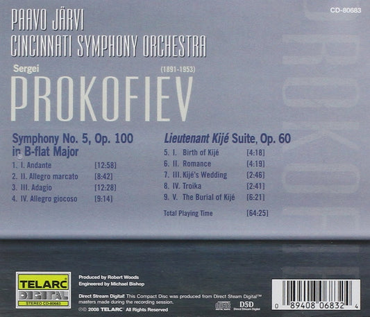 PROKOFIEV: Symphony No. 5; Lieutenant Kije Suite - Paavo Jarvi, Cincinnati Symphony