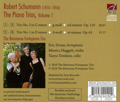 Schumann: Piano Trios 1 & 3 - Benvenue Fortepiano Trio