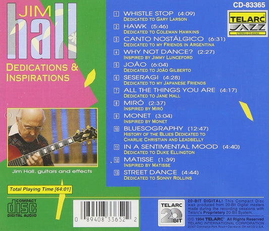 JIM HALL: DEDICATIONS & INSPIRATIONS