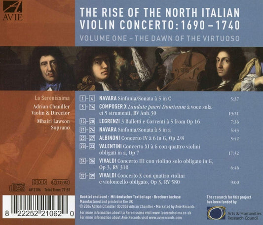 The Rise of the North Italian Violin Concerto, Volume 1: The Dawn of the Virtuoso - La Serenissima