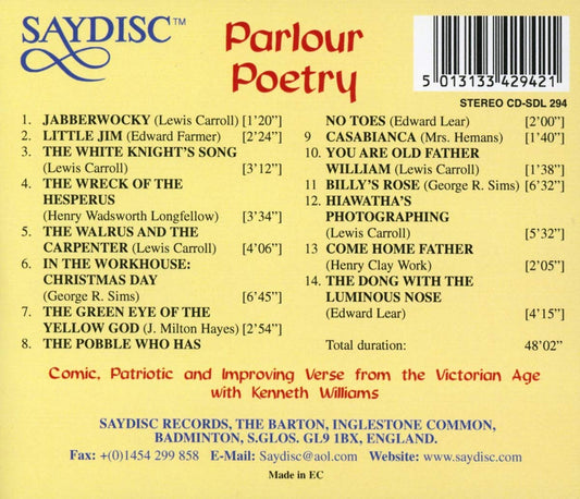 Parlour Poetry with Kenneth Williams - Comic, Patriotic & Improving Verse from The Victorian Age