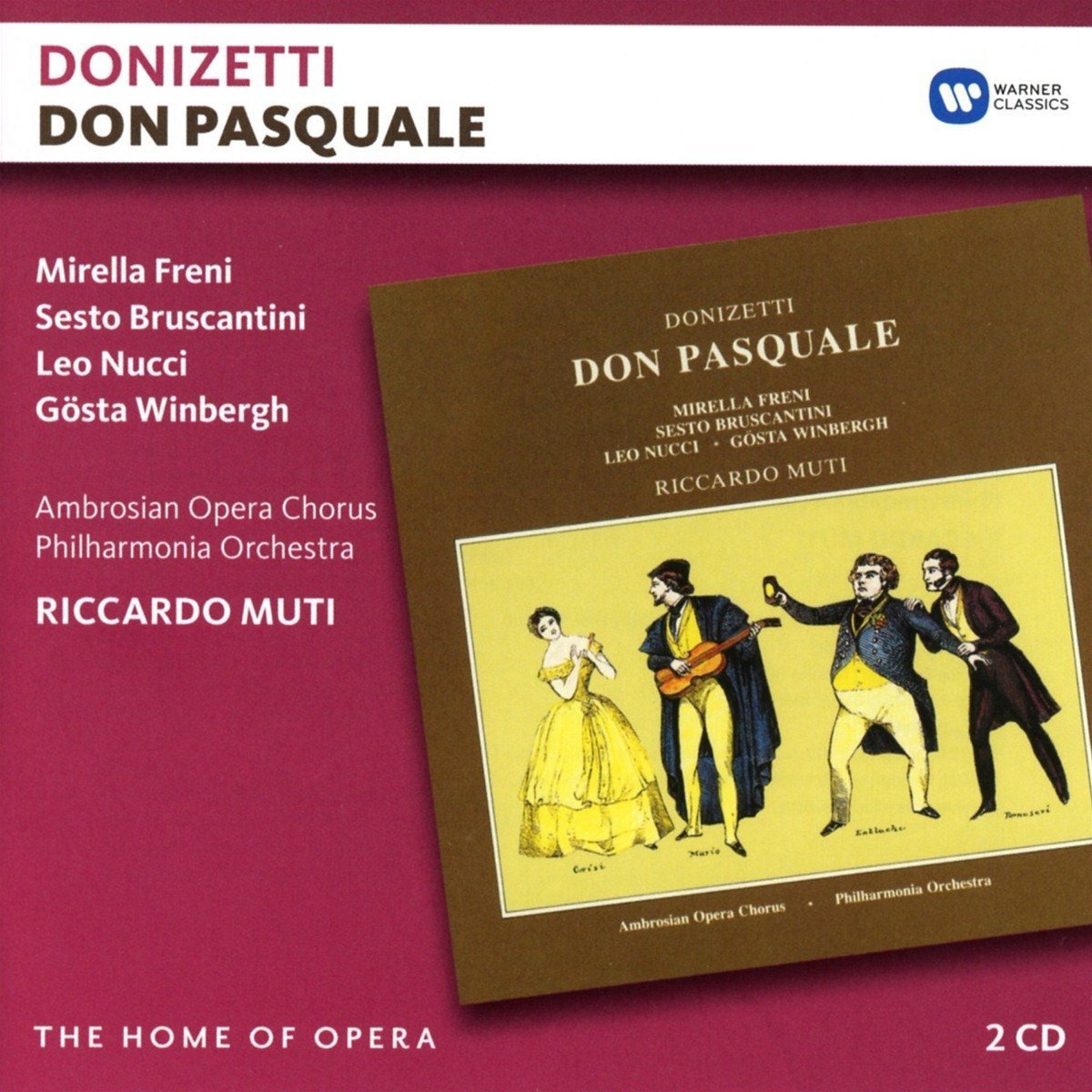 Donizetti: Don Pasquale - Bruscantini, Freni, Winbergh, Nucci, Ambrosian Opera Chorus, Philharmonia Orchestra, Riccardo Muti (2 CDs)