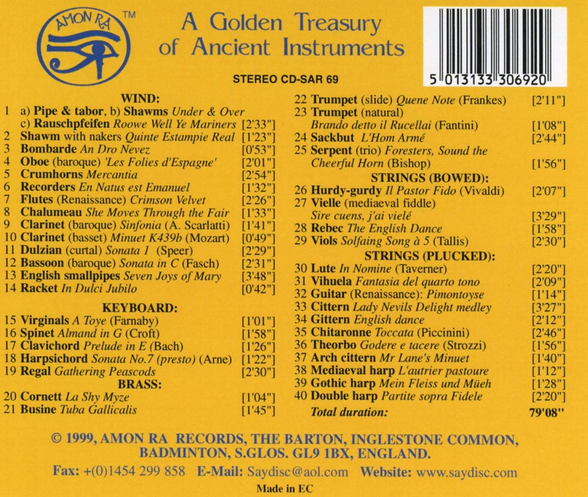 A Golden Treasury of Ancient Instruments: Various Artists