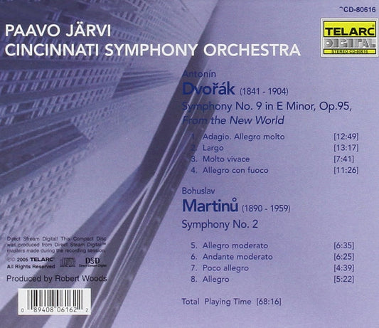DVORAK: Symphony Nr. 9; MARTINU: Symphony Nr. 2 - Jarvi, Cincinnati Symphony