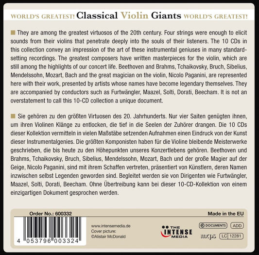 Classical Violin Giants (10 CDs)
