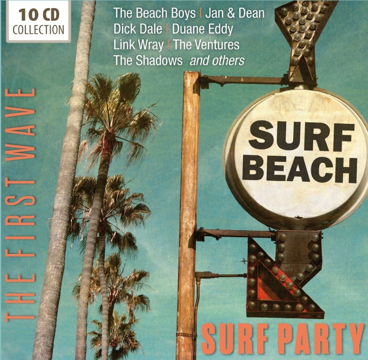 Surf Beach Party: The First Wave - Beach Boys; Dick Dale; The Ventures; Duane Eddy and more (10 CDs)