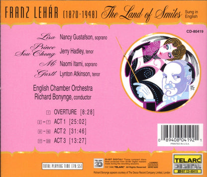 LEHAR: THE LAND OF SMILES (SUNG IN ENGLISH) - Bonynge, English Chamber Orchestra