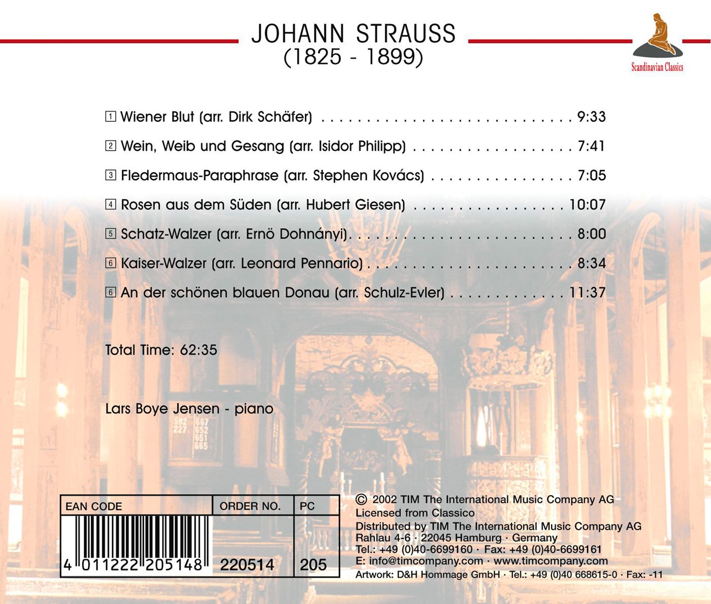 WIENER BLUT: Music By Johann Strauss Transcribed for Piano - Lars Boye Jensen