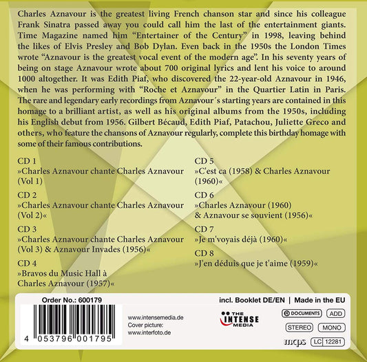 CHARLES AZNAVOUR: CHANTEUR D'AMOUR (8 CDS)