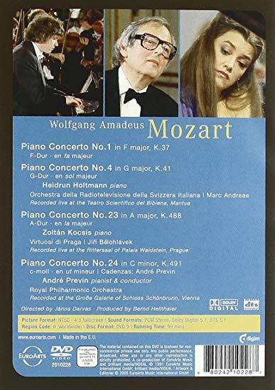 MOZART: Great Piano Concertos, Vol. 2 (Concertos 2, 4, 23, 24) - Holtmann, Kocsis, Previn (DVD)