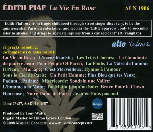 LA VIE EN ROSE - HITS OF EDITH PIAF