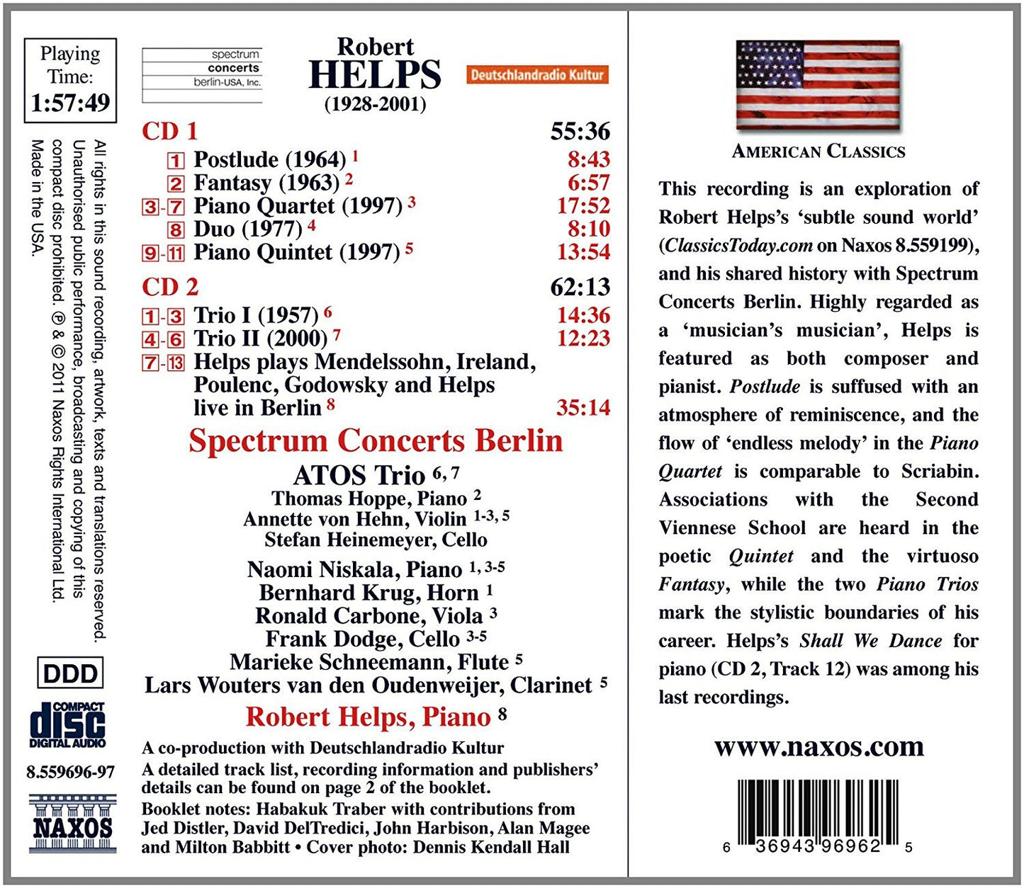 HELPS: CHAMBER MUSIC WITH PIANO - HELPS; ATOS TRIO; SPECTRUM CONCERTS BERLIN (2 CDS)