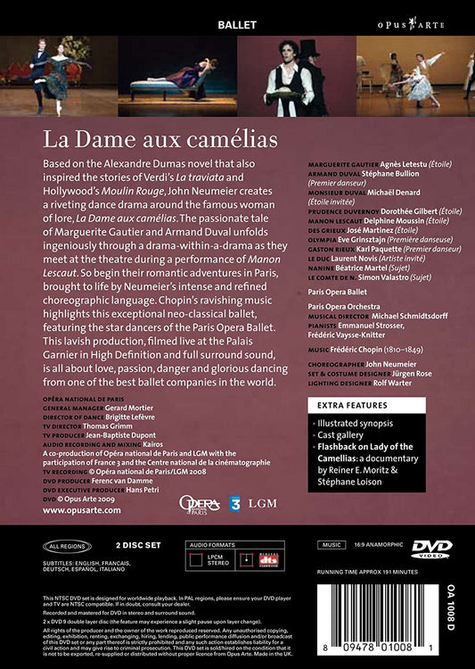 CHOPIN: La Dame aux Camélias -  Ballet de L’Opéra National de Paris (2 DVDs)