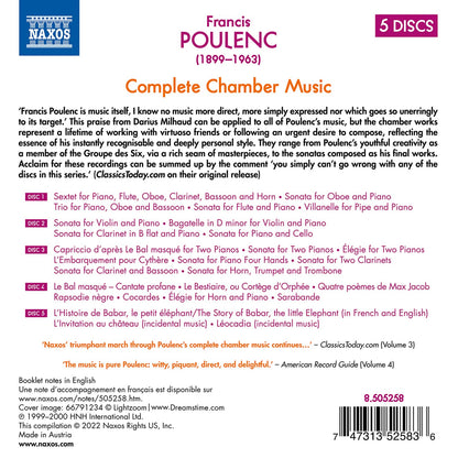 POULENC: COMPLETE CHAMBER MUSIC (5 CDs)