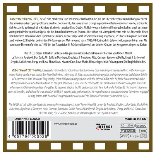 ROBERT MERRILL: HIS OPERA, CINEMA AND MUSICAL HIGHLIGHTS (10 CDS)