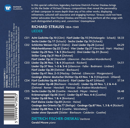 STRAUSS, R: LIEDER: FISCHER-DIESKAU, MOORE (6 CDS)