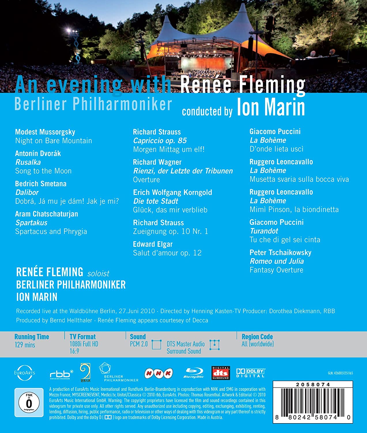 An Evening with Renée Fleming (Waldbühne 2010) - Berlin Philharmonic, Ion Marin (Blu-Ray DVD)