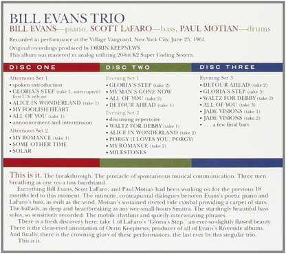 BILL EVANS: COMPLETE VILLAGE VANGUARD RECORDINGS 1961 (3 CDS)