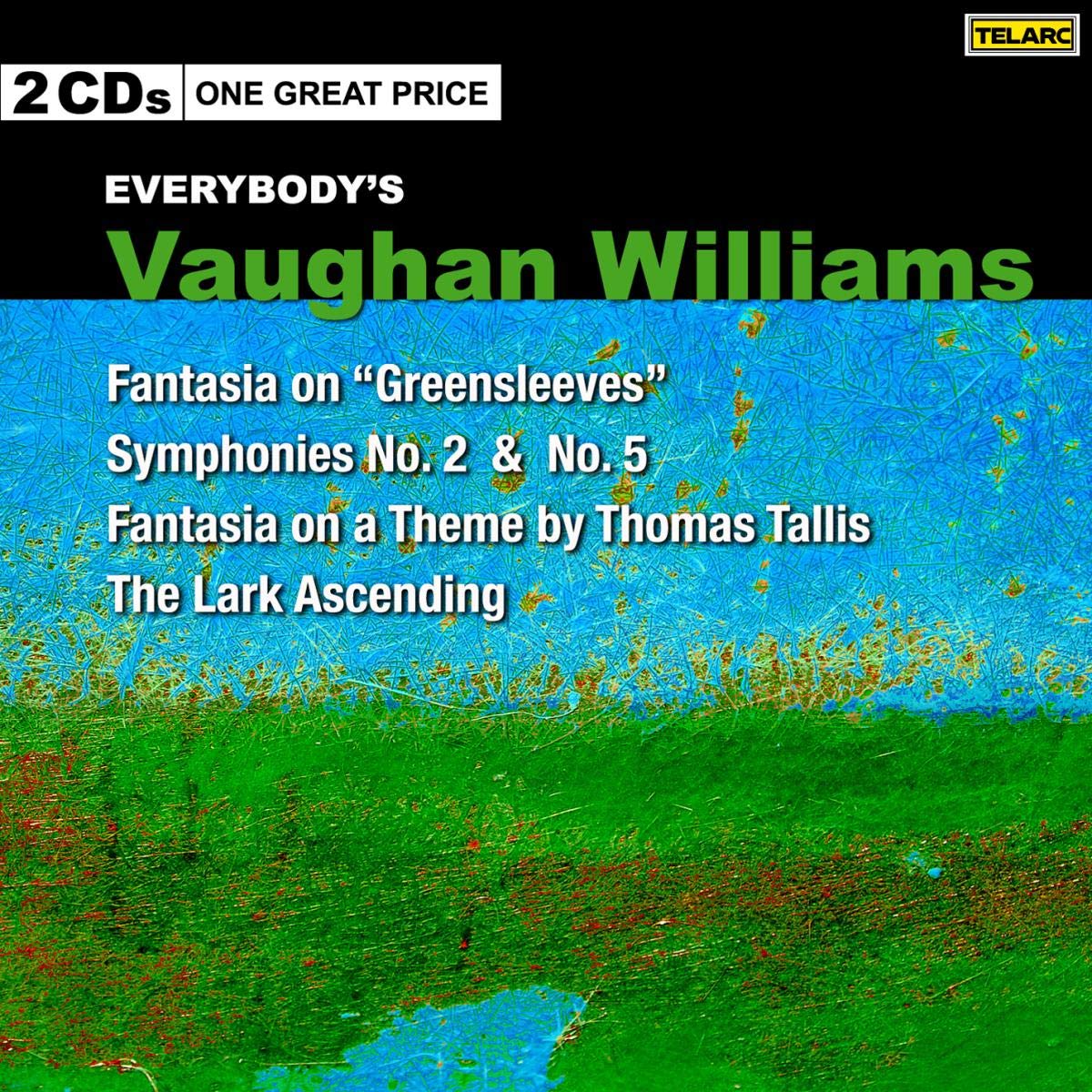 VAUGHAN WILLIAMS: Fantasia on "Greensleeves"/Symphonies Nos. 2 & 5/Fantasia on a Theme by Thomas Tallis/Lark Ascending - Andre Previn, Royal Philharmonic (2 CDs)