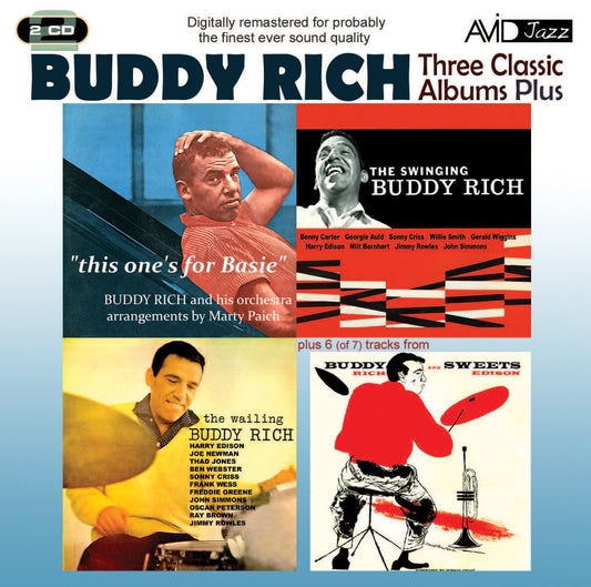 BUDDY RICH: THREE CLASSIC ALBUMS PLUS (THE WAILING BUDDY RICH / THE SWINGING BUDDY RICH / THIS ONE’S FOR BASIE) (2CD)