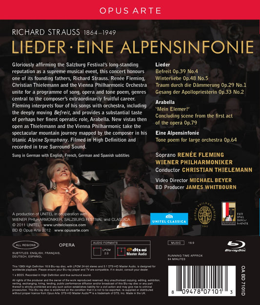 Renée Fleming In Concert (Richard Strauss Lied & Eine Alpensinfonie) - Thielemann, Vienna Philharmonic (Blu-Ray)